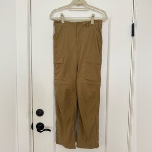 REI Youth Boys XL 18 Adjustable waist and zipoff shorts Brown Khaki Cargo Pants